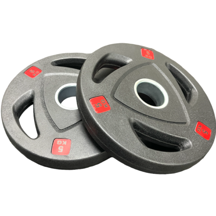 Par de Discos olímpicos 5 KG, 3 agarres